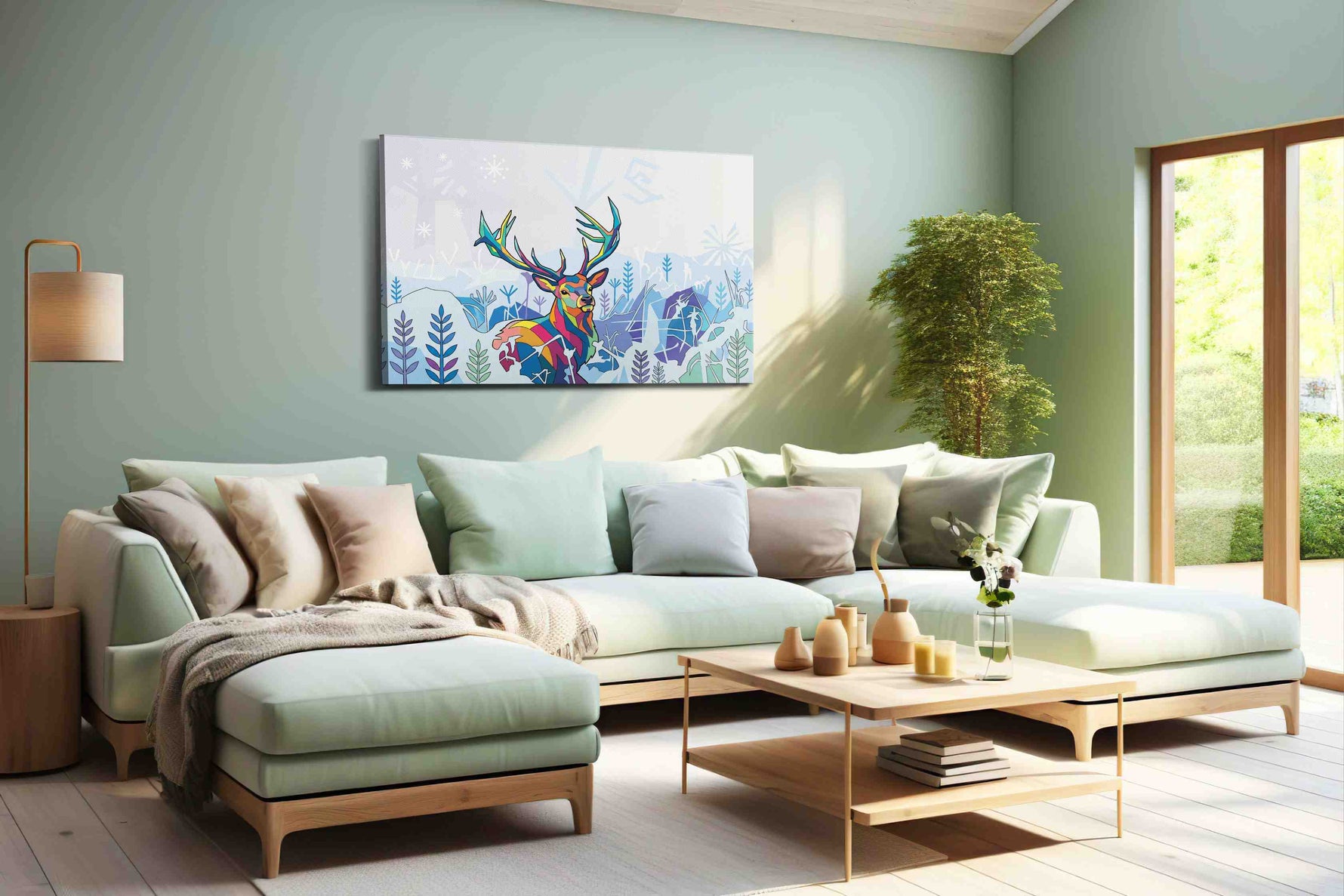 Aurora Majesty (Animals) - Animal Wall Art, Wildlife Canvas Print, Animal Lover Decor in a hung canvas mockup