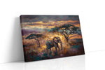 Celestial Serengeti Stroll animals canvas print, gallery-wrapped, ready to hang