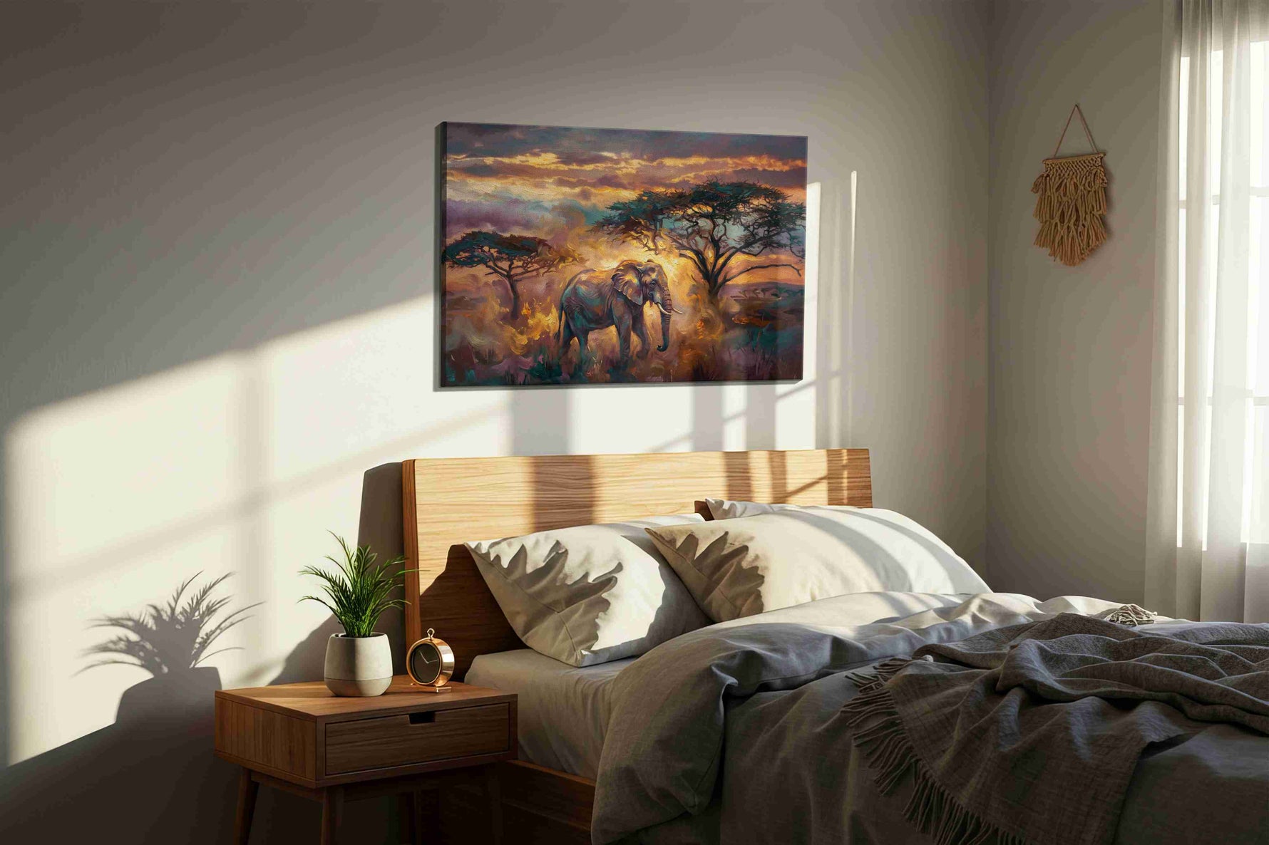 Celestial Serengeti Stroll (Animals) - Animal Wall Art, Wildlife Canvas Print, Animal Lover Decor