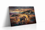 Celestial Serengeti Stroll animals canvas print gallery-wrapped landscape canvas studio shot