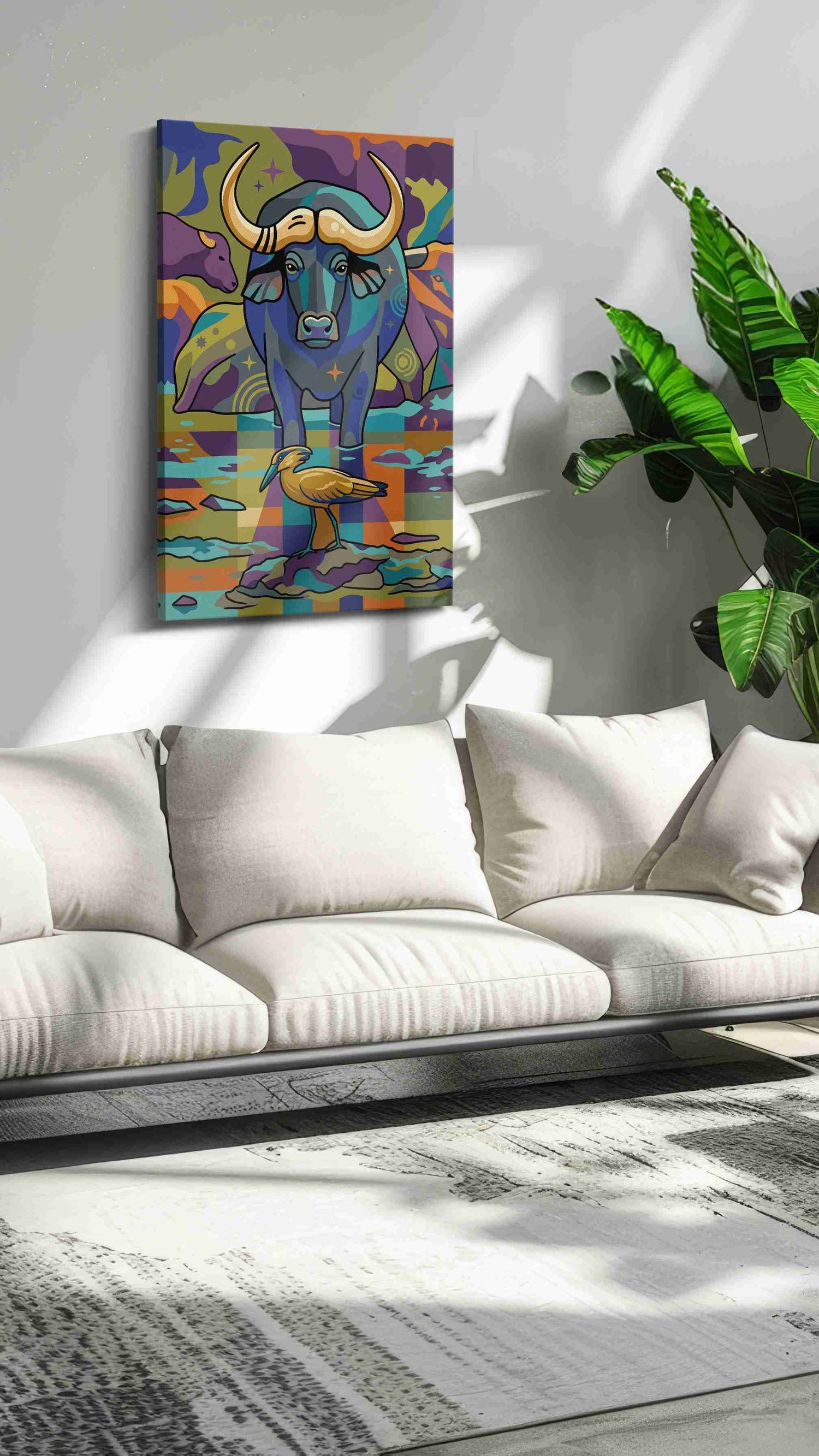 Cosmic Wilderness Harmony (Animals) - Animal Wall Art, Wildlife Canvas Print, Animal Lover Decor