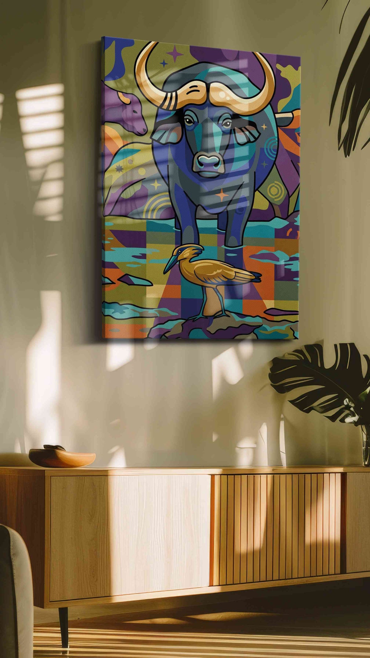 Cosmic Wilderness Harmony animals canvas print, on wall, lifestyle preview
