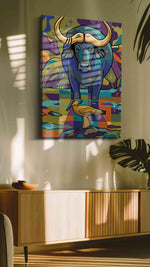 Cosmic Wilderness Harmony animals canvas print, on wall, lifestyle preview