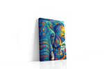 Elephant Dreams in Technicolor animals canvas print, gallery-wrapped, ready to hang