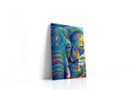 Elephant Dreams in Technicolor animals canvas print gallery-wrapped portrait canvas studio shot