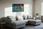 Flight of the Prism Owl animals canvas print, displayed in a living room