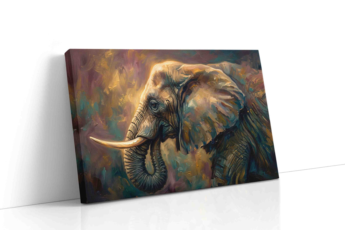Majestic Elephantscape animals canvas print gallery-wrapped landscape canvas studio shot