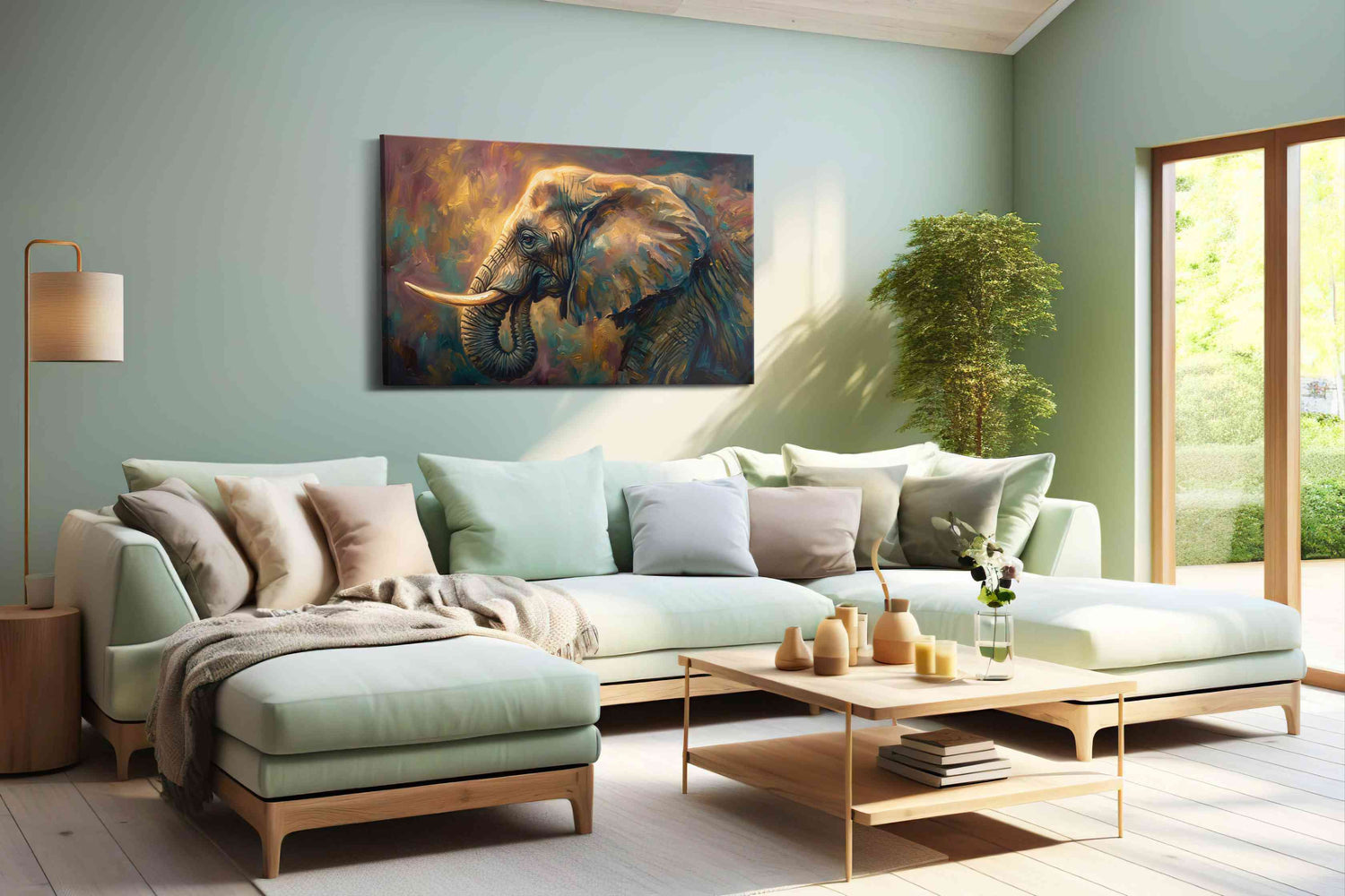 Majestic Elephantscape (Animals) - Animal Wall Art, Wildlife Canvas Print, Animal Lover Decor