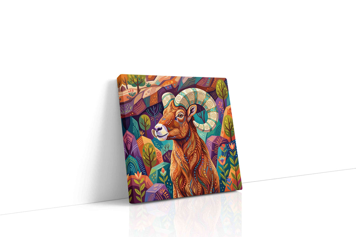 Majestic Ridge Colors of the Wild animals canvas print gallery-wrapped square canvas studio shot