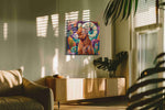 Majestic Ridge Colors of the Wild animals canvas print, displayed in a living room