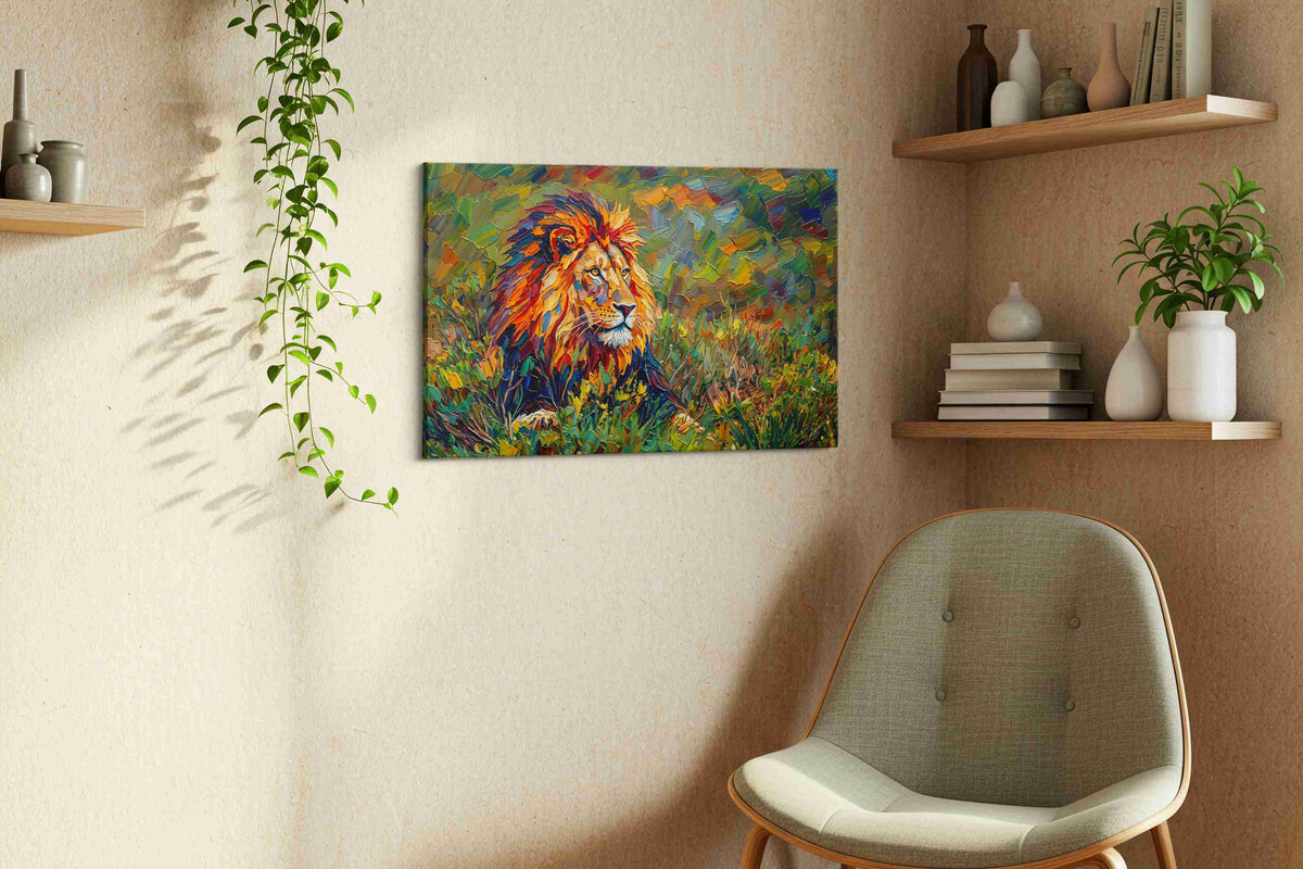 Majestic Solitude in the Wild animals canvas print, hanging on wall — view 2