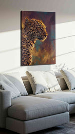Majestic Twilight Gaze animals canvas print, displayed in a living room