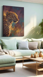 Majestic Twilight Gaze animals canvas print, hanging on wall