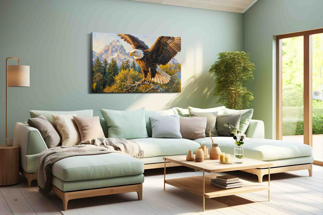 Majestic Winged Guardian (Animals) - Birds, Bird Wall Art, Avian Canvas Print, Nature Bird Art