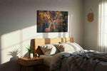 Majestic Woodland Gaze (Animals) - Animal Wall Art, Wildlife Canvas Print, Animal Lover Decor in a bedroom scene