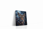 Moonlit Gaze of the Wild wolf canvas print, gallery-wrapped, ready to hang