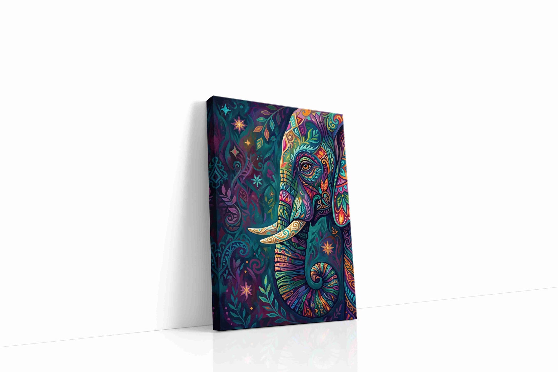 Mystical Elephant Dreams animals canvas print gallery-wrapped portrait canvas studio shot