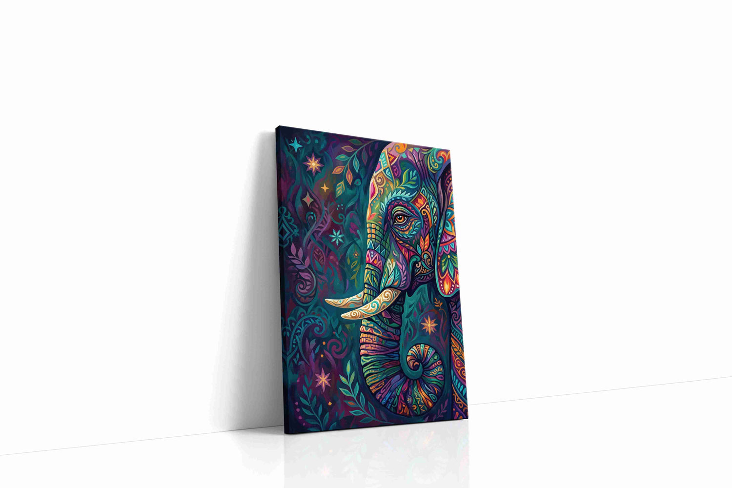 Mystical Elephant Dreams animals canvas print, gallery-wrapped, ready to hang