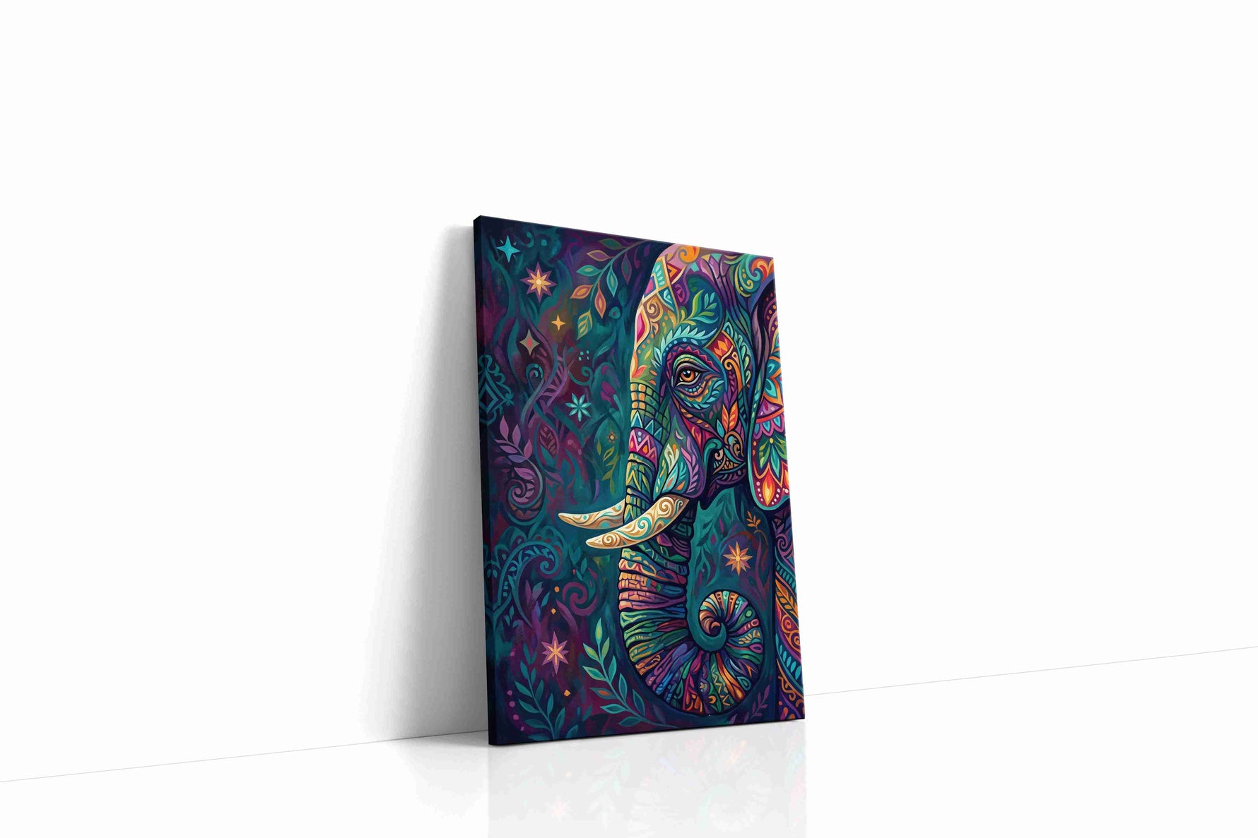 Mystical Elephant Dreams animals canvas print, gallery-wrapped, ready to hang