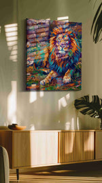 Regal Vibrance animals canvas print, on wall, lifestyle preview