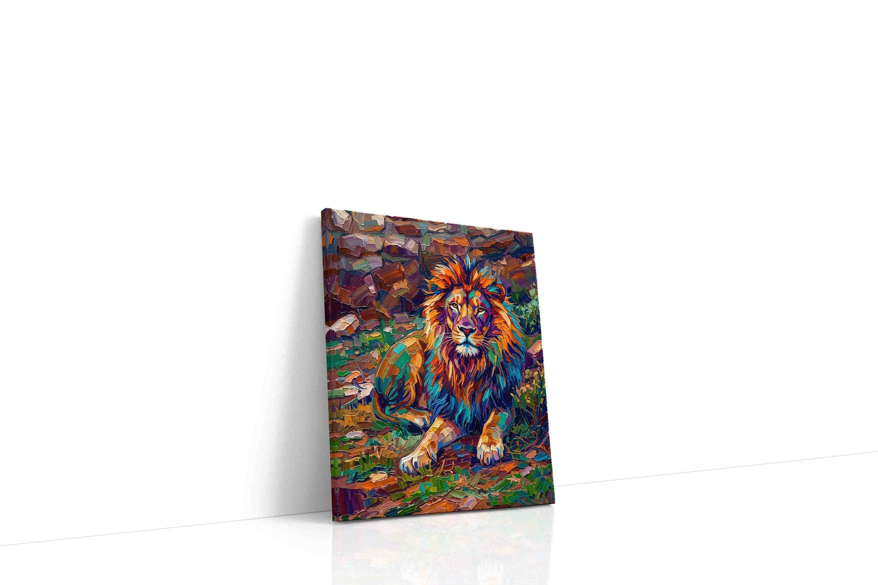 Regal Vibrance animals canvas print, gallery-wrapped, ready to hang