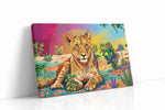 Savanna Serenade animals canvas print gallery-wrapped landscape canvas studio shot