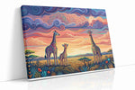 Serenade of the Savanna animals canvas print, gallery-wrapped, ready to hang