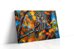 Vibrant Autumn Sentinel animals canvas print, gallery-wrapped, ready to hang