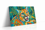 Vibrant Jungle Majesty animals canvas print gallery-wrapped landscape canvas studio shot