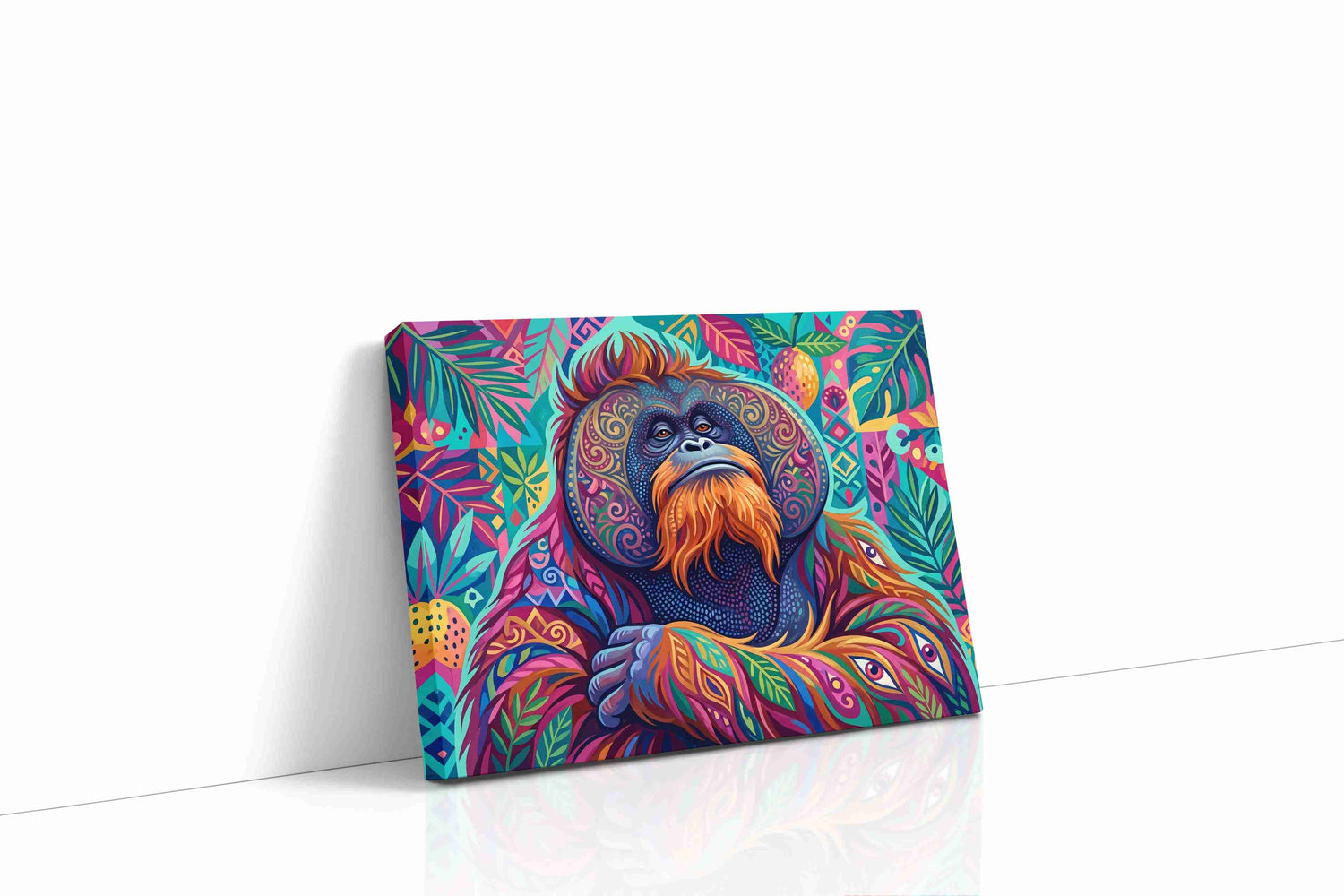 Vibrant Jungle Majesty II animals canvas print, gallery-wrapped, ready to hang