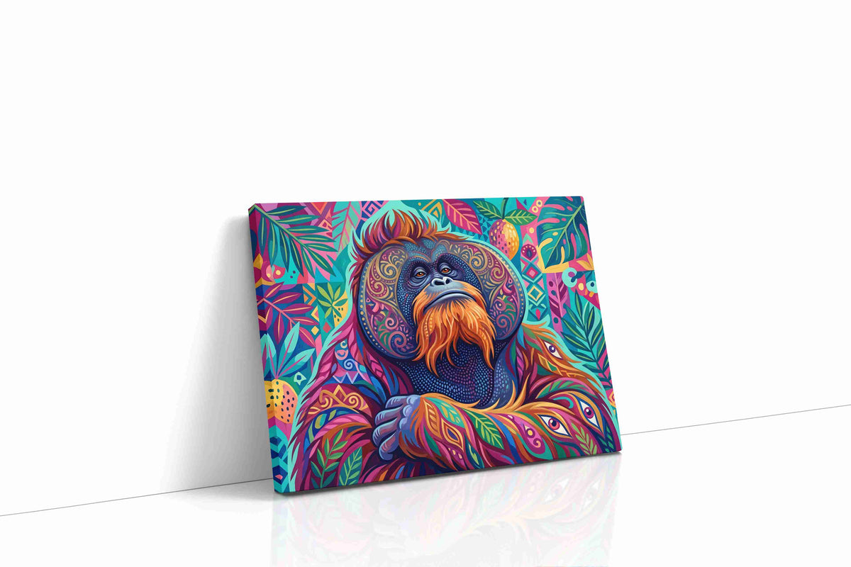 Vibrant Jungle Majesty II animals canvas print gallery-wrapped landscape canvas studio shot