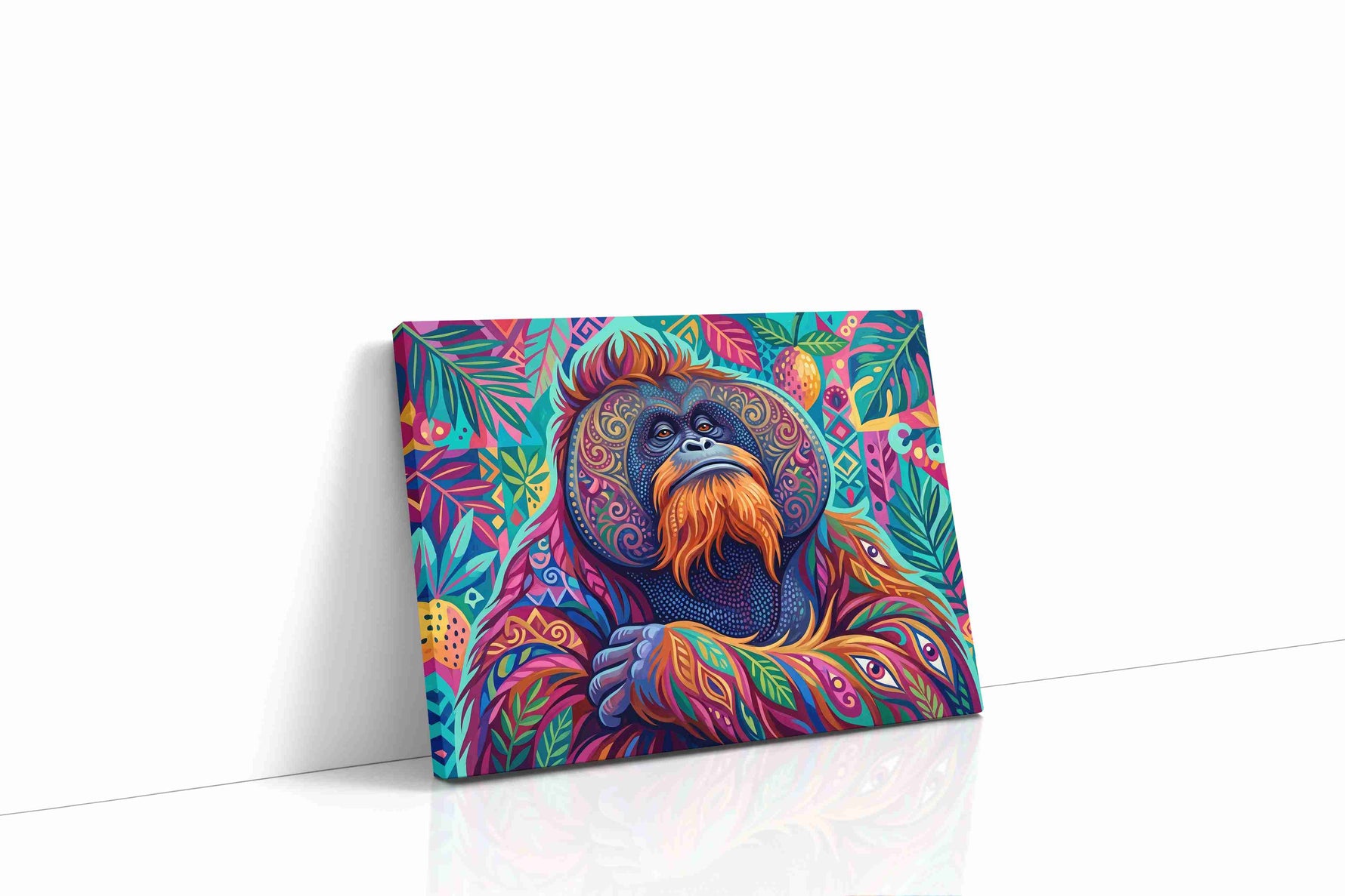 Vibrant Jungle Majesty II animals canvas print gallery-wrapped landscape canvas studio shot