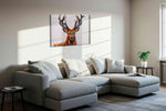 Vibrant Majesty III animals canvas print in a living room scene