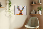 Vibrant Majesty III animals canvas print, displayed in a living room