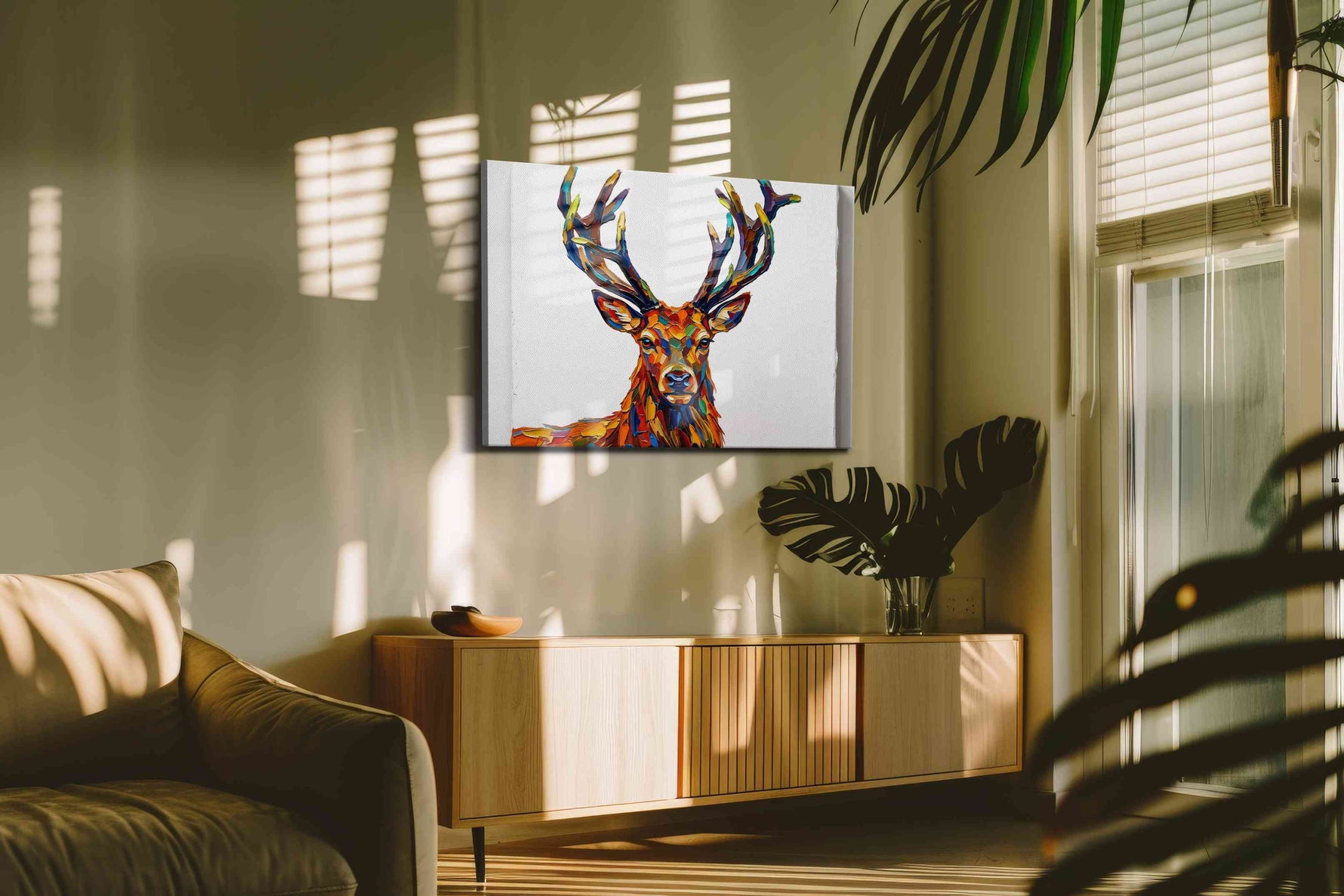Vibrant Majesty III animals canvas print, on wall, lifestyle preview