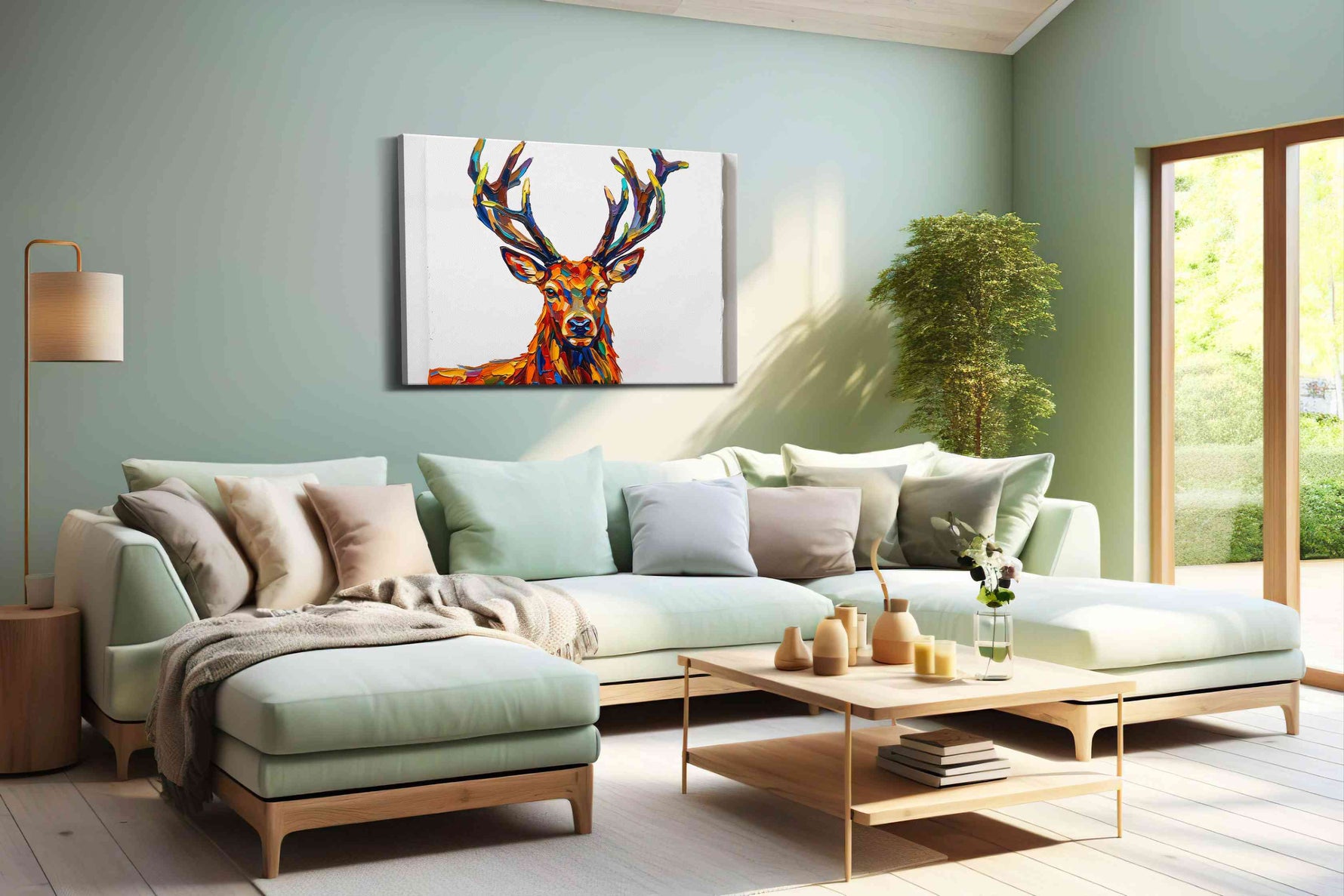 Vibrant Majesty III animals canvas print, hanging on wall