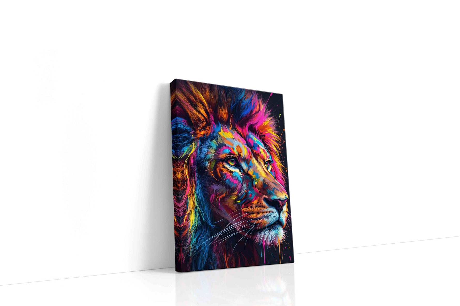 Vibrant Majesty IV cats canvas print gallery-wrapped portrait canvas studio shot