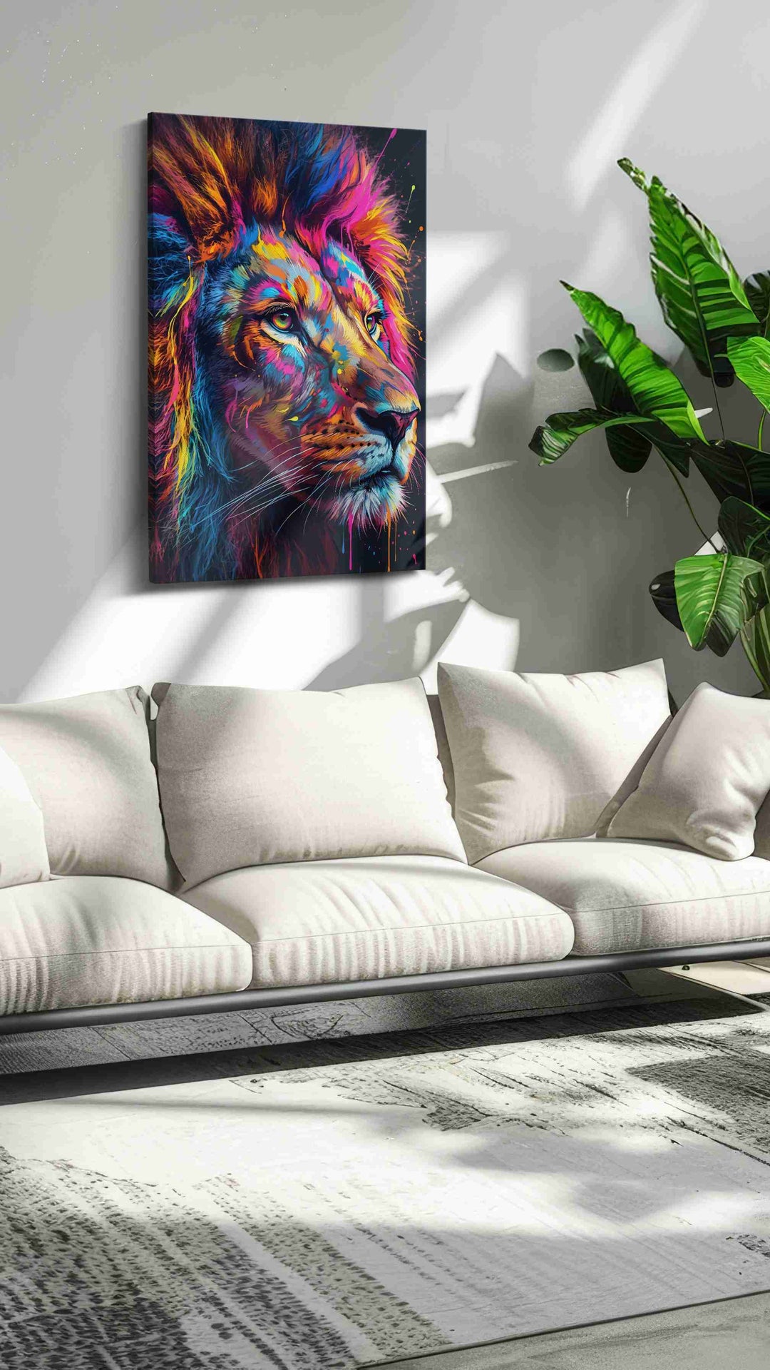 Vibrant Majesty IV – cats canvas wall art, gallery-wrapped, ready to hang