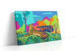 Vibrant Safari Siesta animals canvas print gallery-wrapped landscape canvas studio shot