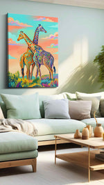 Whimsical Giraffe Serenade (Animals) - Animal Wall Art, Wildlife Canvas Print, Animal Lover Decor