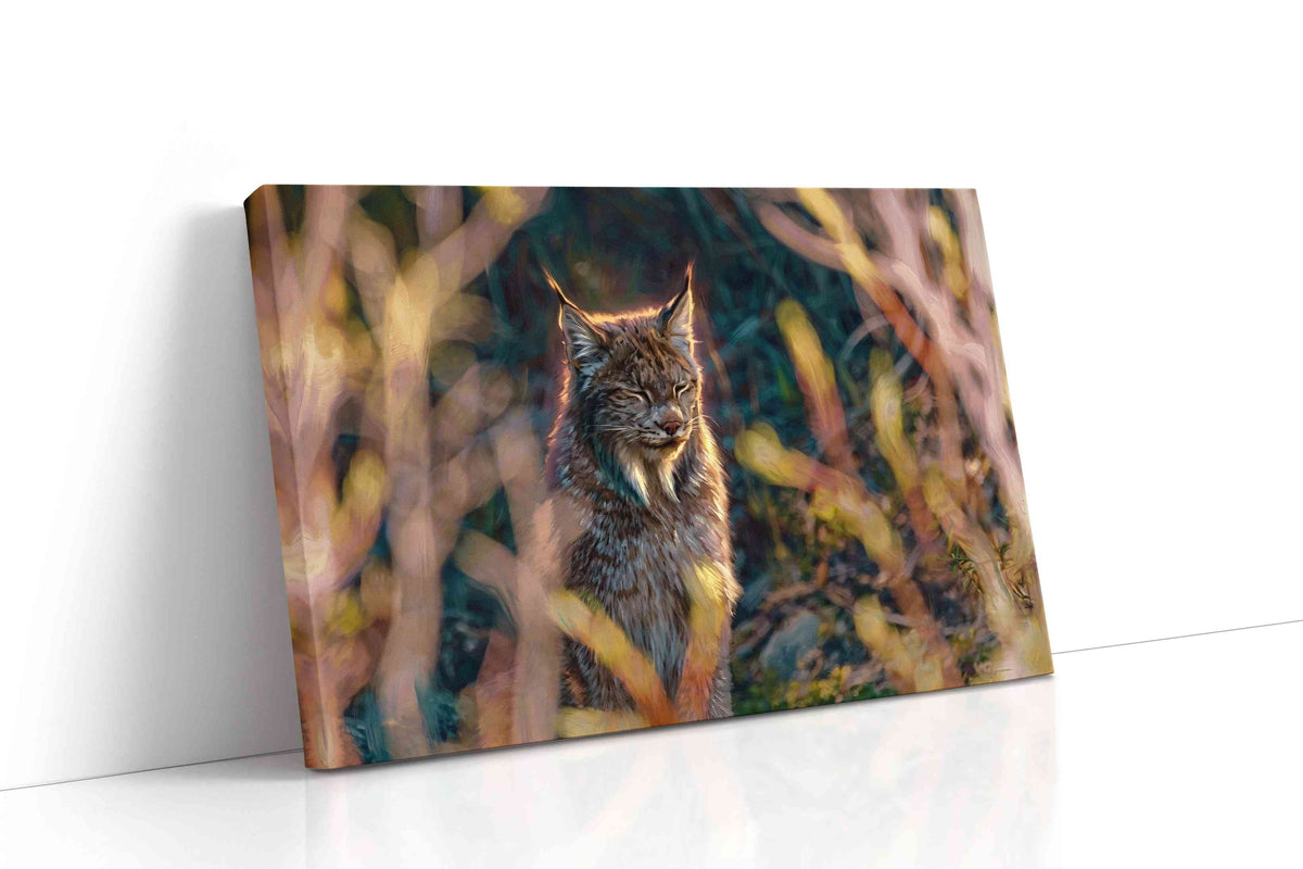 Whispers of the Wild Lynx animals canvas print gallery-wrapped landscape canvas studio shot