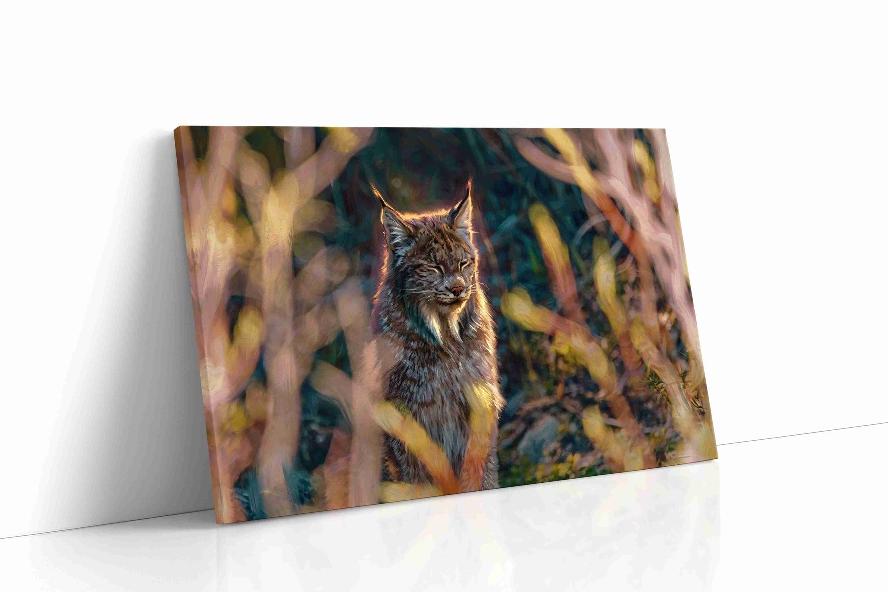 Whispers of the Wild Lynx animals canvas print, gallery-wrapped, ready to hang