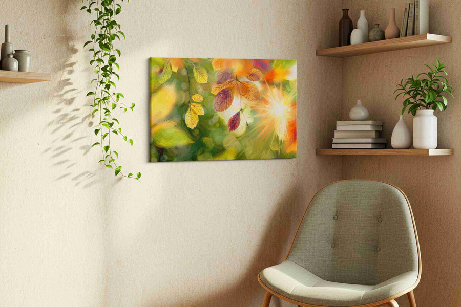 Eternal Autumn Radiance (Autumn) - Leaves, Leaf Wall Art, Botanical Canvas Print, Nature Decor