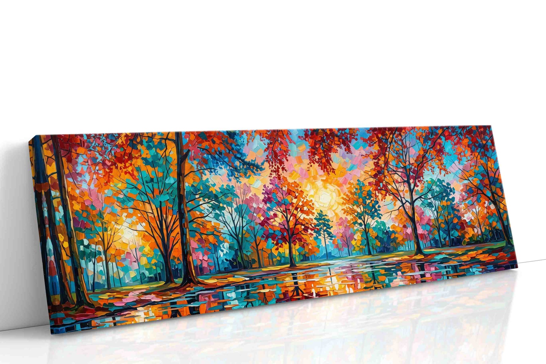Ethereal Autumn Symphony nature canvas print, gallery-wrapped, ready to hang