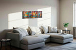 Ethereal Autumn Symphony nature canvas print, displayed in a living room