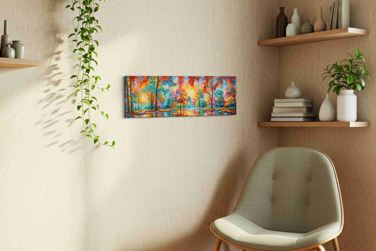 Ethereal Autumn Symphony (Autumn) - Nature, Nature Wall Art, Scenic Canvas Print, Natural Landscape Art