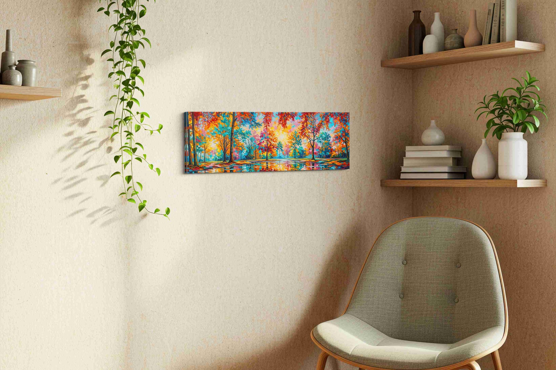 Ethereal Autumn Symphony (Autumn) - Nature, Nature Wall Art, Scenic Canvas Print, Natural Landscape Art