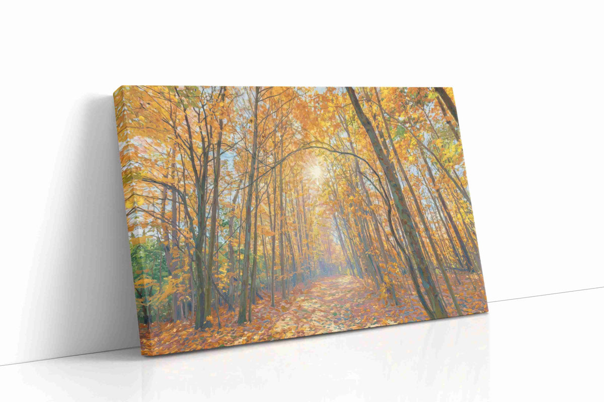 Golden Canopy of Autumn nature canvas print gallery-wrapped landscape canvas studio shot