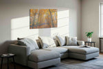 Golden Canopy of Autumn nature canvas print in a living room scene