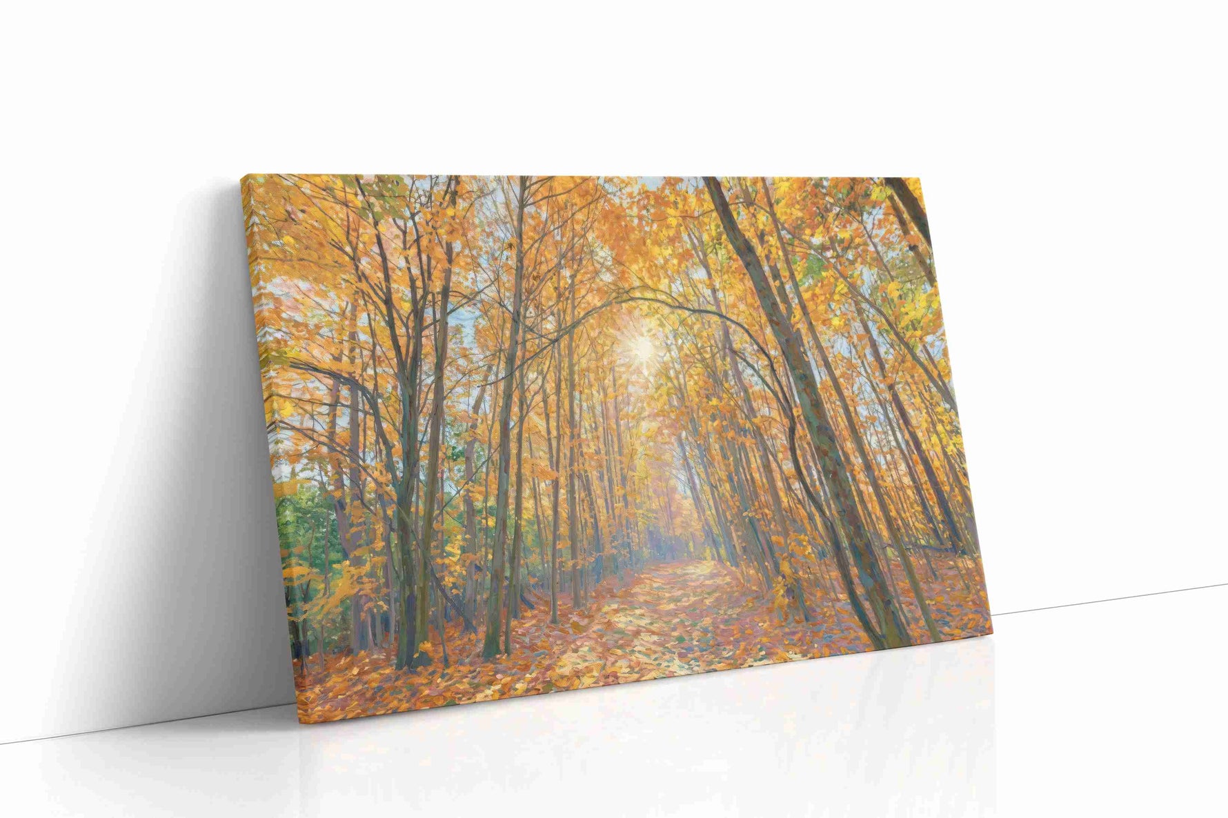 Golden Canopy of Autumn nature canvas print, gallery-wrapped, ready to hang